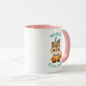 Mug Cute Indian Fox, Personnaliser Nom & Message (Devant droit)