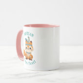 Mug Cute Indian Fox, Personnaliser Nom & Message (Devant gauche)
