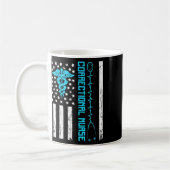 Mug Cute infirmière correctionnelle nous drapeau infir (Gauche)