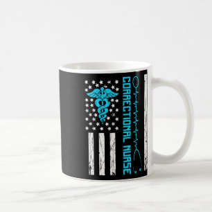 Mug Cute infirmière correctionnelle nous drapeau infir