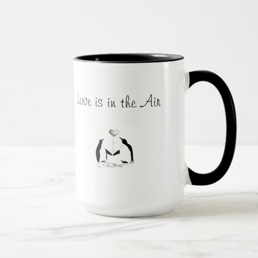 Mug Cute Inséparable Romantique Manchot de pingouin no (Droite)