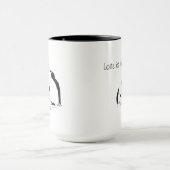 Mug Cute Inséparable Romantique Manchot de pingouin no (Centre)
