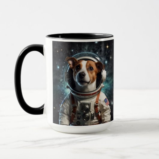 Mug Cute Jack Russell Astronaut Terrier (Gauche)