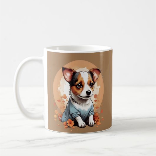 Mug Cute Jack Russell Puppy (Gauche)