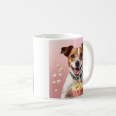 Mug Cute Jack Russell Terrier Avec Popcorn (Devant droit)
