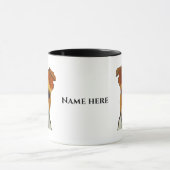 Mug Cute Jack Russell Terrier tasse/tasse. Nom modifia (Centre)