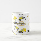 Mug Cute Jaune Construction Camion Motif (Centre)