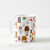 Mug Cute Joyful Food Characters Motif de dessin (Devant gauche)
