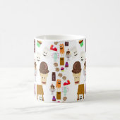 Mug Cute Joyful Food Characters Motif de dessin (Centre)