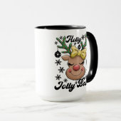 Mug Cute & Joyful Holly Jolly Babe Christmas Reindeer (Devant droit)