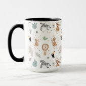 Mug Cute Jungle Rainforest Animaux Motif (Gauche)
