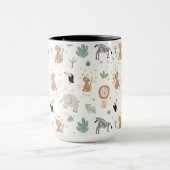 Mug Cute Jungle Rainforest Animaux Motif (Centre)