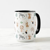 Mug Cute Jungle Rainforest Animaux Motif (Devant droit)