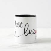 Mug Cute Just Bee Custom Black Blanc  (Centre)