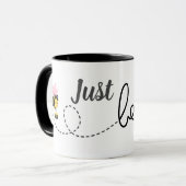 Mug Cute Just Bee Custom Black Blanc  (Devant gauche)
