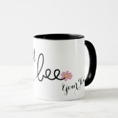 Mug Cute Just Bee Custom Black Blanc  (Devant droit)