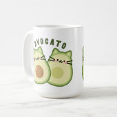 Mug Cute Kawaii Avocado Cat Mashup (Devant gauche)