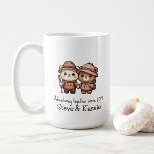 Mug Cute Kawaii Bear Couple Aventurant Ensemble