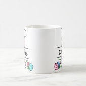 Mug Cute Kawaii Bunny Visage Nom personnalisé Pâques (Centre)