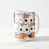 Mug Cute Kawaii Cat Faces Pattern  (Devant droit)
