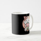 Mug Cute Kawaii Chat Boba Bubble Thé Lait Anime Neko K (Devant droit)