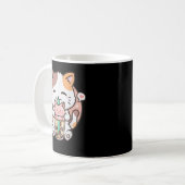 Mug Cute Kawaii Chat Boba Bubble Thé Lait Anime Neko K (Devant gauche)