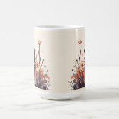 Mug Cute Kawaii Chat dans le champ plein de fleurs (Centre)