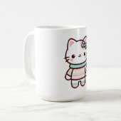 Mug Cute Kawaii Chat en Sweat (Devant gauche)