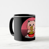 Mug Cute Kawaii chat ramen (Devant gauche)