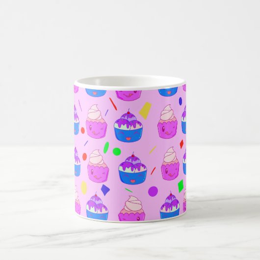 Mug Cute Kawaii Cupcakes sans couture motif (Centre)