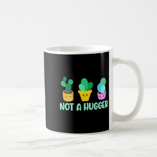 Mug Cute Kawaii Do Not Hug I'm Not A Hugger Cactus  (Droite)