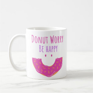 Mug Cute Kawaii Donut Attention Soyez Heureux Donut