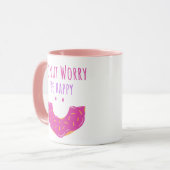 Mug Cute Kawaii Donut Attention Soyez Heureux Donut (Devant gauche)