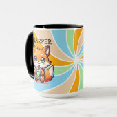 Mug Cute Kawaii Fox avec thé bulle Personnalisé (Devant gauche)