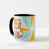 Mug Cute Kawaii Fox avec thé bulle Personnalisé (Devant gauche)