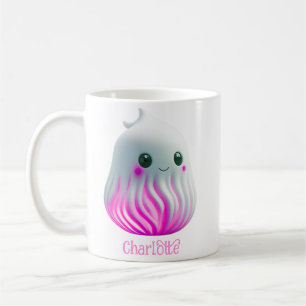 Mug Cute Kawaii Ghost - Personnalisé avec le nom
