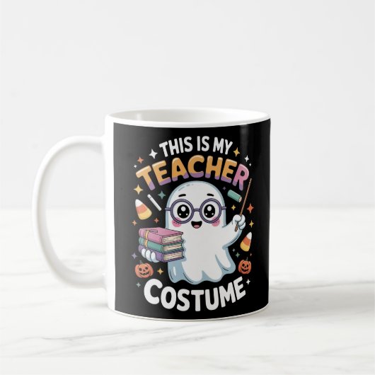 Mug Cute Kawaii Ghost Teacher – Funny Halloween Class (Gauche)