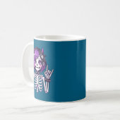 Mug Cute Kawaii Goth Girl Skeleton Punk-goth Alternati (Devant gauche)