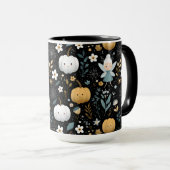 Mug Cute Kawaii Halloween Fée et Citrouilles pastel (Devant droit)