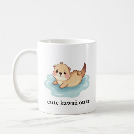 Mug Cute Kawaii Otter (Gauche)