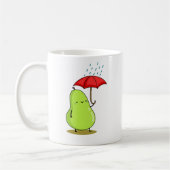 Mug Cute Kawaii Pear avec un parapluie (Gauche)