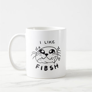 Mug Cute Kawaii Phoque Manger Poisson