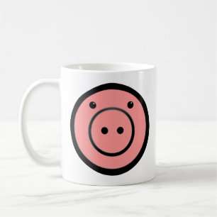 Mug Cute Kawaii Pink Piggy Pig Vector Art