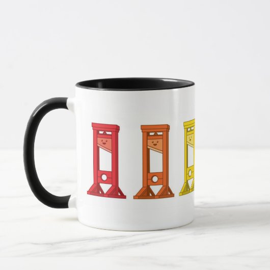 Mug Cute Kawaii Rainbow Guillotines à café 2 tons (Gauche)