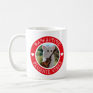 Mug Cute Kawaii Red Pawsitive Plushie Vibes Photo