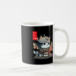 Mug Cute Kawaii Samurai Guerrier Kawaii Chat Japonais