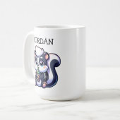 Mug Cute Kawaii Skunk with Bubble Tea Personnalisé (Devant gauche)