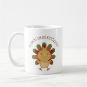 Mug Cute Kawaii Turquie Bon thanksgiving (Gauche)