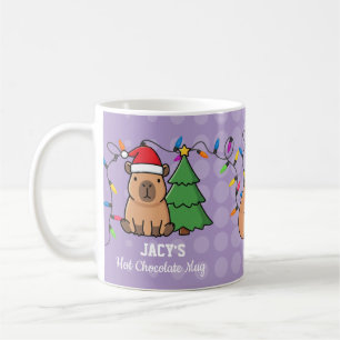 Mug Cute Kids Capybara Noël