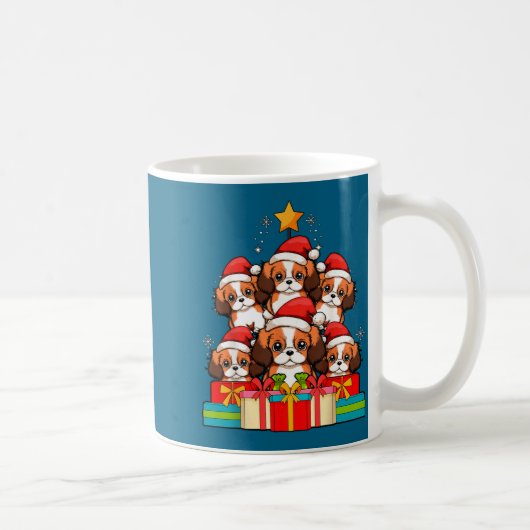 Mug Cute King Charles Cavalier Le Dog Christmas Tree X (Droite)